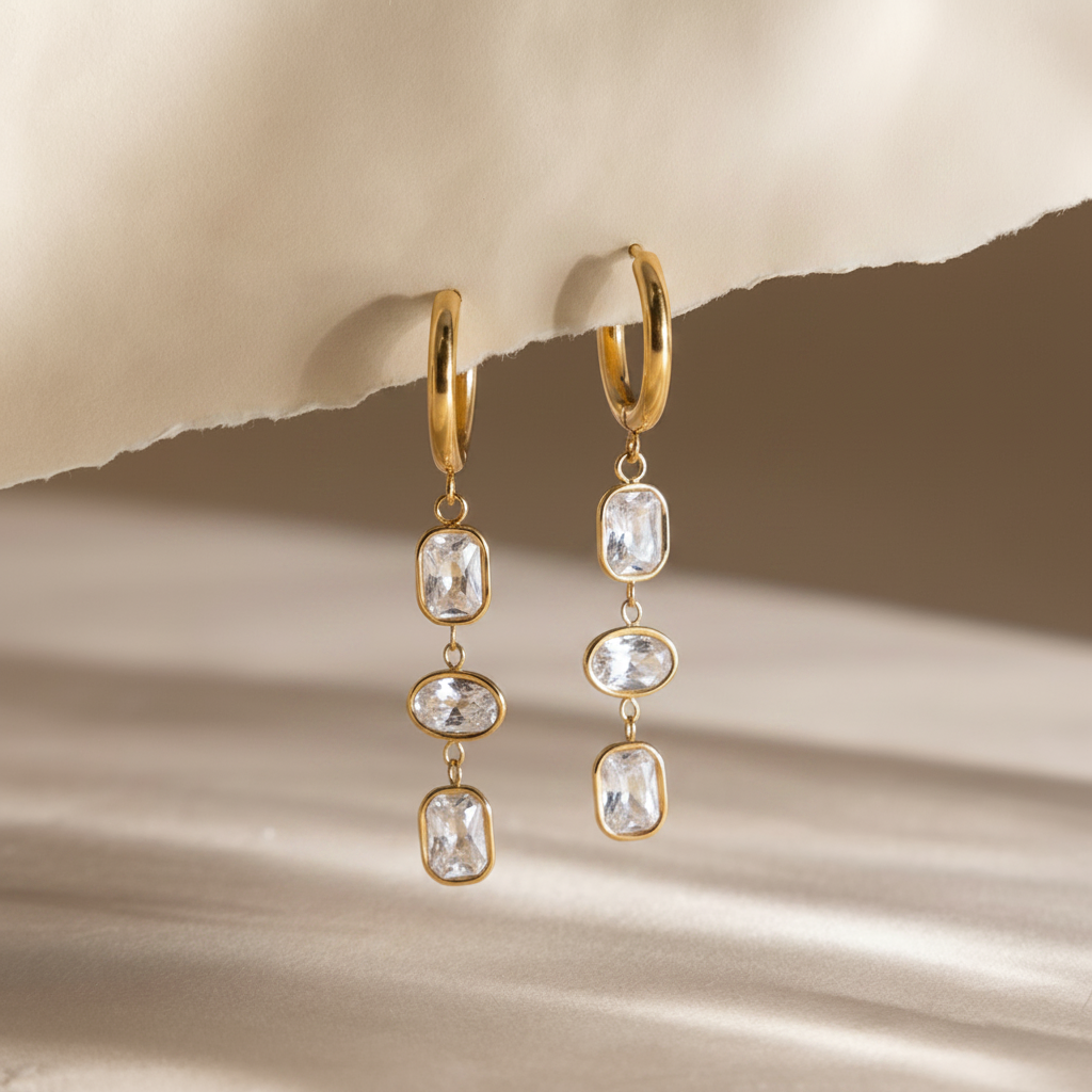 Bezel Drop Hoops