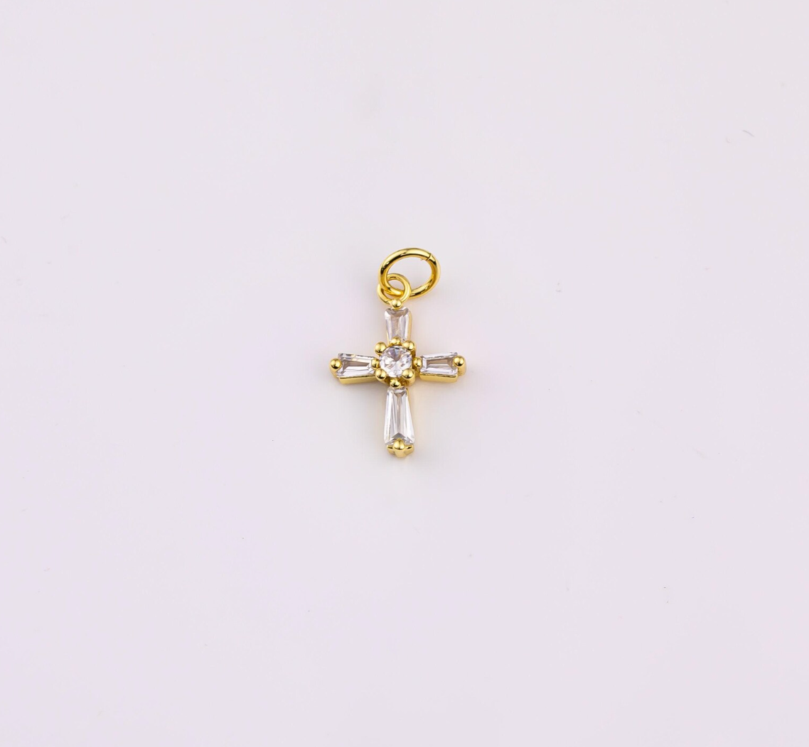 Diamond Cross Charm