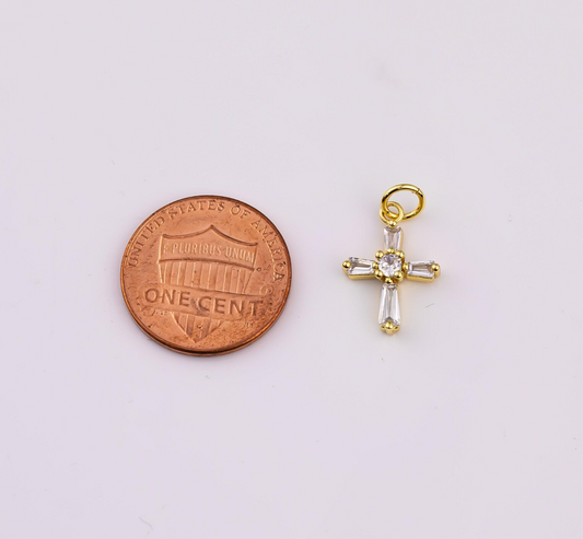 Diamond Cross Charm