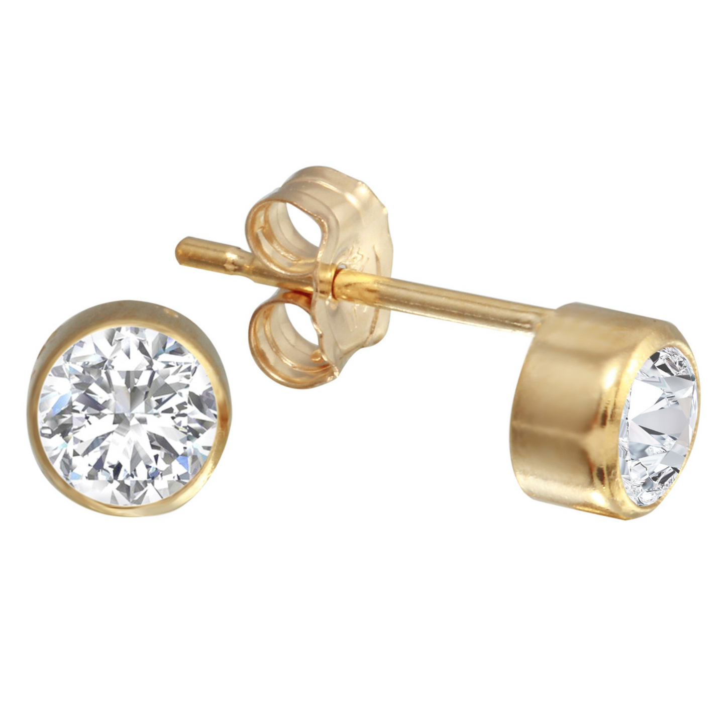 Teeny Bezel Studs
