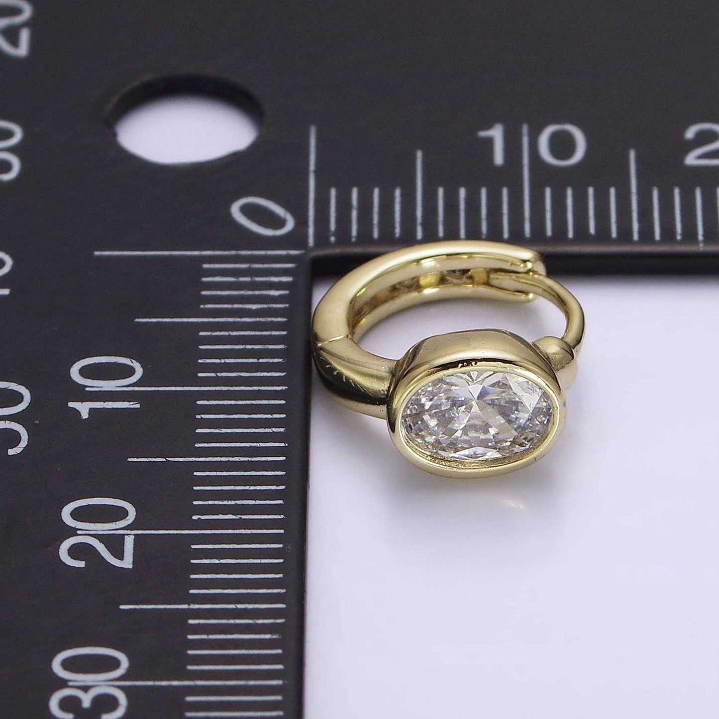 Oval Diamond Hoops