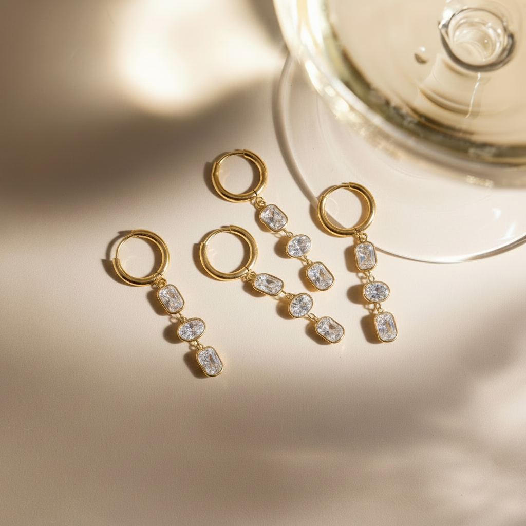 Bezel Drop Hoops