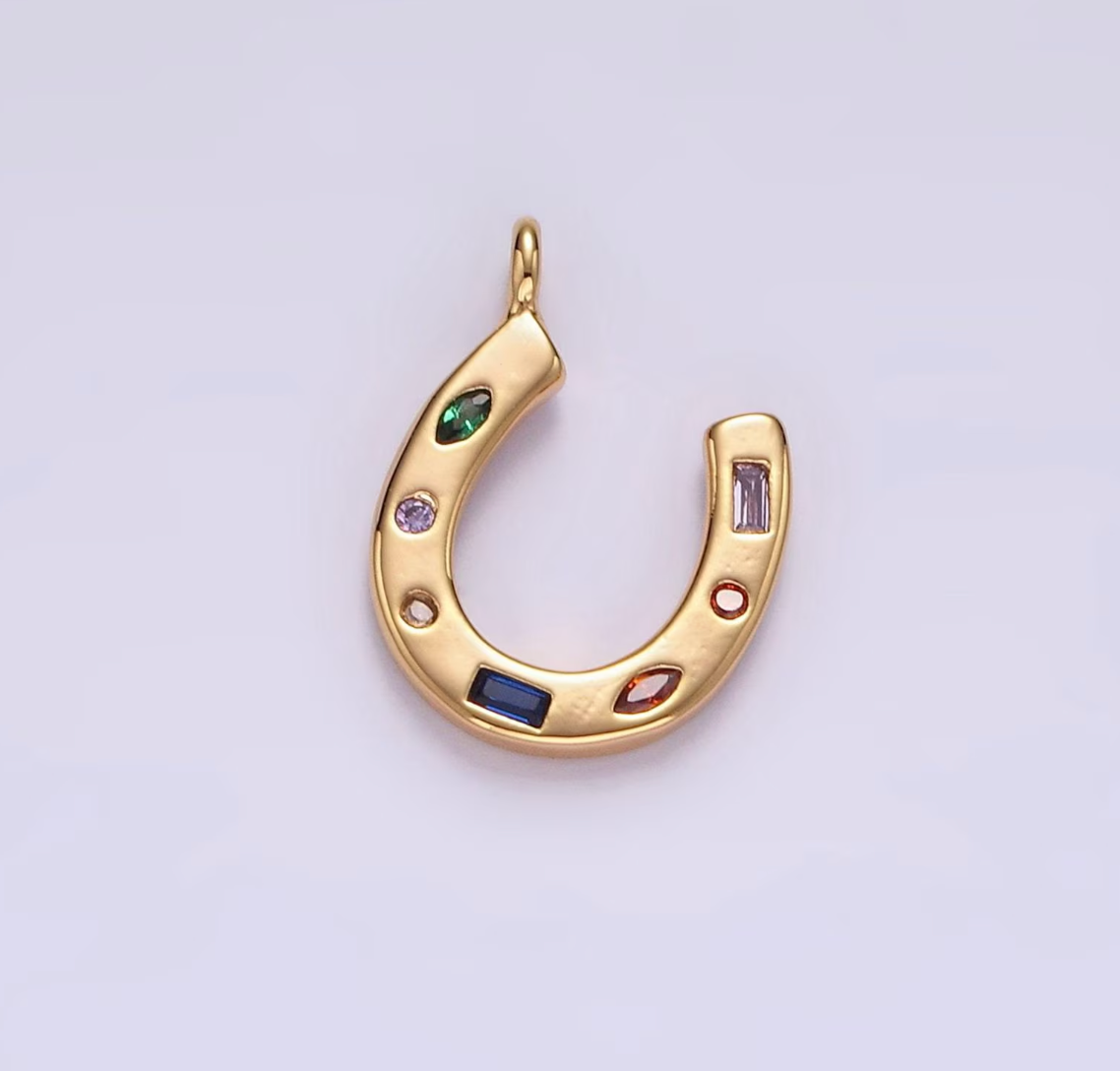 Colorful Horseshoe Charm