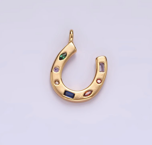 Colorful Horseshoe Charm