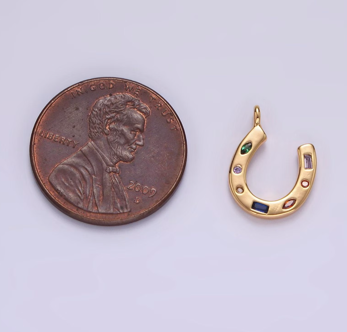 Colorful Horseshoe Charm
