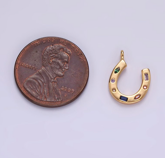 Colorful Horseshoe Charm