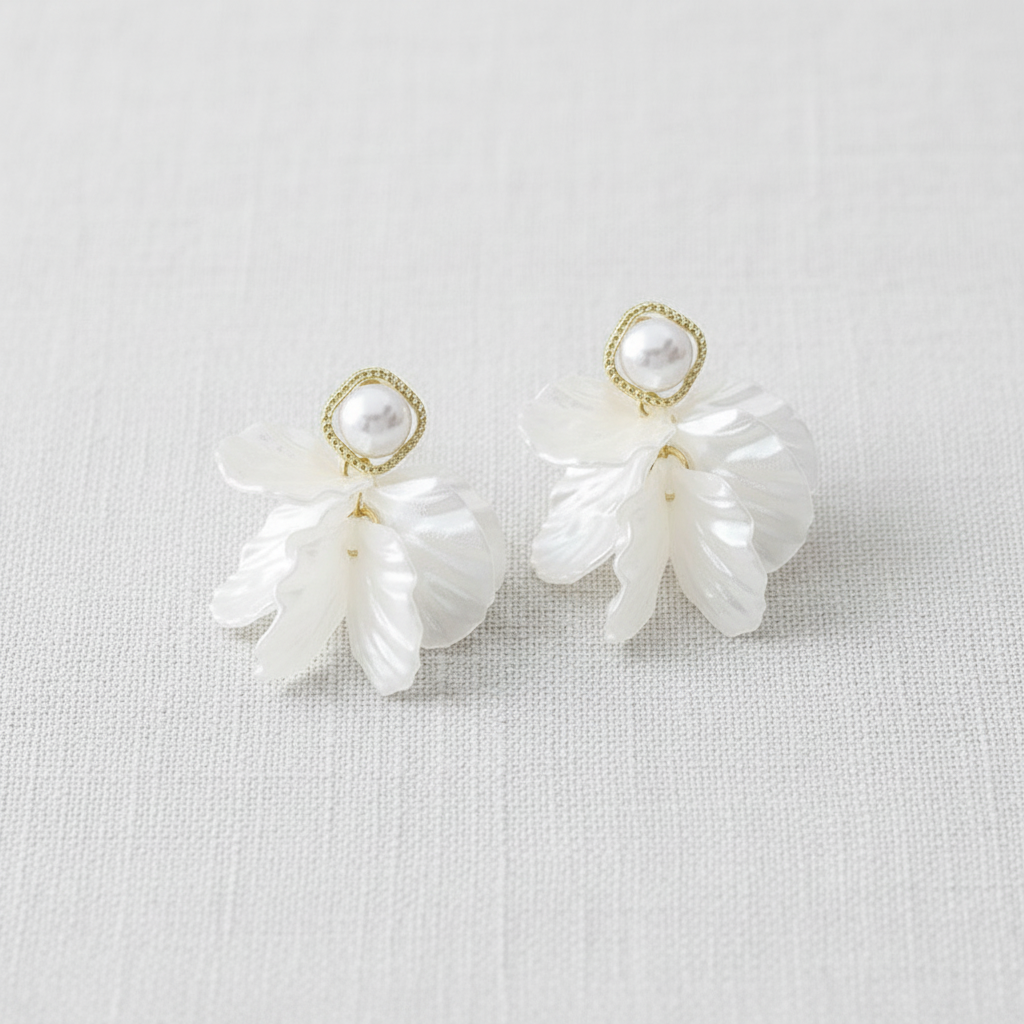 Vintage Pearl Petal Dangles