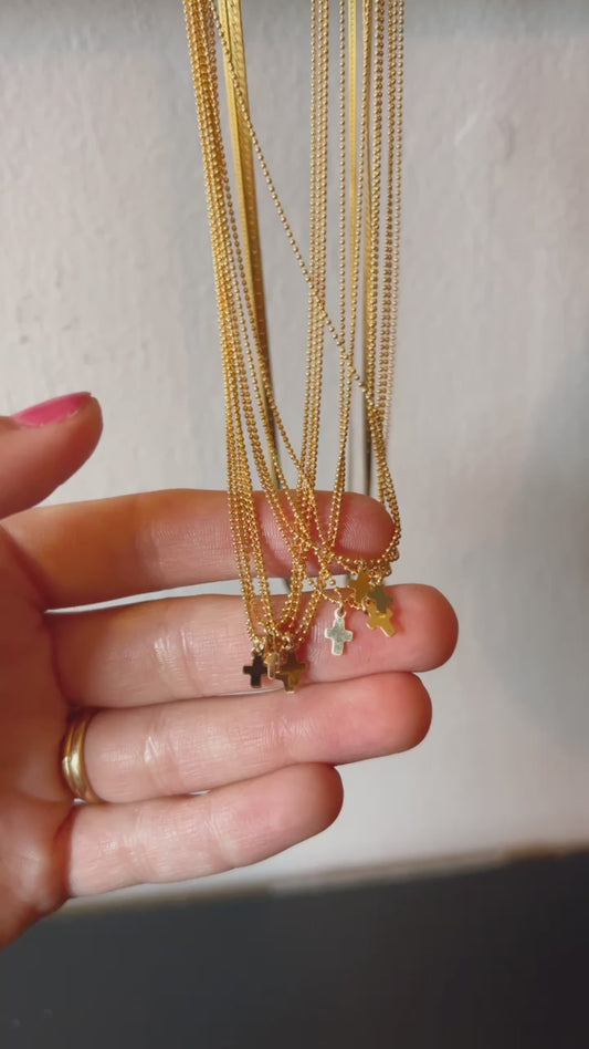Bubble Cross Necklace